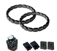 Izbdcy Hemys - Hemys Hematite Bracelet Men, 2025 New Hemys Mens Bracelet - Natural Way to Reclaim Your Masculine Edge, Legendary Hematite for Men, Stylish Masculine Design - Enhancing Vitality (2Pcs)