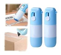 Izbdcy Kariney 2-in-1 Thermal Paper Correction Fluid with Unboxing Knife, Efficient Privacy Protection Eraser & Box Cutter for Courier Labels, Receipts, Identity Theft Prevention (Blue 2pcs)