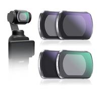 IZEAFH Juego de filtros ND de niebla negra para DJI Osmo Pocket 3 filtros creativos de belleza, filtros suaves para creador, accesorios de cámara, paquete de 4 (niebla negra ND16 ND64 ND256)
