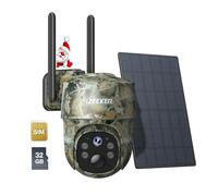 iZEEKER 4G LTE Cámara de Caza Solar, Cámara de Fototrampeo 2K PTZ con Tarjeta SD & SIM Vista Completa de 360° Transmisión en Vivo IR Sin Brillo Visión Nocturna Detección de Movimiento IP65 Impermeable