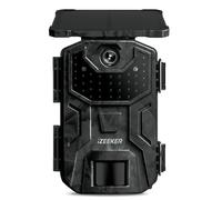 iZEEKER Cámara de Caza Solar, 4K 30fps 48MP Cámara Caza Nocturna con Batería de 2600 mAh 850nm IR LED Brillo Impermeabile IP66 para Vigilancia de la Vida Silvestre y Seguridad Interior