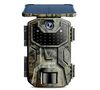 iZEEKER Cámara de Caza Solar, 4K 48MP 30fps Cámara de Caza Nocturna con 850nm IR LED Brillo Impermeabile IP66 para Vigilancia de la Vida Silvestre y Seguridad Interior
