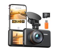 iZEEKER Dashcam 4K, WiFi Cámara de Salpicadero 2160P para Coches, Dash CAM Coche con App, Visión Nocturna, WDR, Grabación en Bucle, Monitor de Aparcamiento, Sensor G, Tarjeta MicroSD de 32 GB