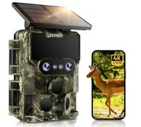 iZEEKER iG600 Cámara de Caza WiFi, 4K 64MP, Ángulo de Detección de 120° | Dual Lens Cámara Fototrampeo Caza con Visión Nocturna Starlight, 0.1s Tiempo de Activación IP66 Impermeable