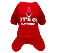 Izefia Perro Sudadera con Capucha Ropa Vamos 4 Patas Sudadera de Lana sin Capucha Suéter Invierno Caliente Algodón con Capucha Cuello Tripulante para Gato Pequeño Perro Medio