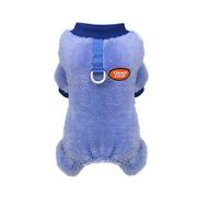 Izefia Ropa de Suéter para Perro Prendas Suéteres de Lana Polar Mameluco de Una Pieza Sudadera de Invierno Cálida para 4 Patas Pijamas Patrón Lindo Suéter Vaquero para Perro Pequeño o Gato Mediano