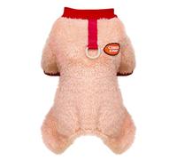 Izefia Ropa de Suéter para Perro Prendas Suéteres de Lana Polar Mameluco de Una Pieza Sudadera de Invierno Cálida para 4 Patas Pijamas Patrón Lindo Suéter Vaquero para Perro Pequeño o Gato Mediano