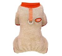 Izefia Ropa de Suéter para Perro Prendas Suéteres de Lana Polar Mameluco de Una Pieza Sudadera de Invierno Cálida para 4 Patas Pijamas Patrón Lindo Suéter Vaquero para Perro Pequeño o Gato Mediano