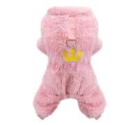Izefia Ropa de Suéter para Perros Sudadera de Lana para Invierno Cálida 4 Piernas Mono Pijamas Suéter de Princesa Heredera para Perro Pequeño Gato Mediano
