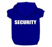 Izefia Ropa para Perros Sudadera con Capucha Security Suéter Abrigo de Algodón Polar Cálido para Perros Pequeños Gato Mediano Azul L