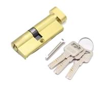 IZHAOGJING Bombin Cerradura Seguridad, Bombin Doble Embrague Cilindro de Cerradura de Puerta antirrobo Cilindro de Cerradura excéntrica con Llave incluida(25x25T)