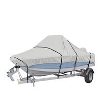 IZHAOGJING Funda para Barco, Fundas para Barcos Impermeable Funda Protectora Exterior Impermeable de Tela Oxford Reflectante 3,35 a 4,9 m for lanchas y embarcaciones con Casco en Forma V