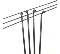 IZHAOGJING Radios de color negro de 10 g, diámetro de 3,14 mm, curvatura en J, para motocicleta eléctrica de longitud de rueda de motor en rango de 60-280 mm (longitud 175 mm)