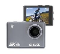 IZI Click 5K 30FPS Cámara de acción asequible para principiantes | Gran angular 170° HD, estabilización EIS | Moto Vlog, Dashcam, diseño impermeable de 30 m | Soporte de micrófono externo, más de 15