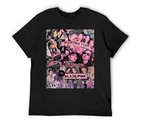 IZIWDORW Blackpink - Camiseta de manga corta de algodón con texto divertido, Negro, XXL