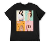 IZIWDORW Blackpink - Camiseta de manga corta de algodón para hombre, longitud extendida, con silueta moderna para un aspecto moderno, Negro, XXL