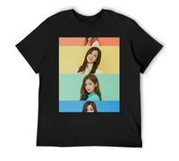 IZIWDORW Blackpink - Camiseta ecológica de algodón de bajo impacto, manga corta, sostenible, Negro, S
