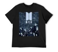 IZIWDORW BTS EcoConscious - Camiseta de manga corta sostenible de algodón para moda ética, Negro, M