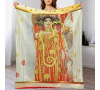 IZIWDORW Gustav klimts the kiss - Manta mullida y acogedora para oficina, cama, noches de cine, clima frío, ligera, suave, antibolitas