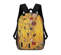 IZIWDORW Gustav Klimts the Kiss - Mochila para estudiantes, mochila ligera con correa de hombro ajustable, bolsa impermeable para libros para uso diario