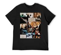 IZIWDORW Jack and Rose Titanic - Camiseta de rendimiento atlético de secado rápido, algodón elástico, manga corta, para entrenamiento, Negro, XXL