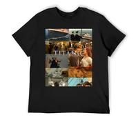 IZIWDORW Jack and Rose Titanic Quickdry - Camiseta de entrenamiento de manga corta que absorbe la humedad para un entrenamiento intenso, Negro, L