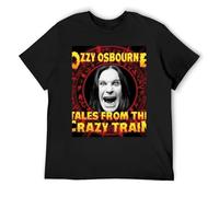 IZIWDORW Ozzy Osbourne - Camiseta de manga corta moderna de gran tamaño, Negro, XL