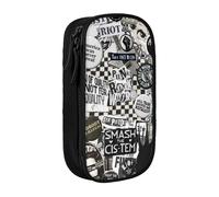 IZIWDORW Sid Vicious - Estuche para maquillaje y papelería, compartimentos dobles con cremallera y organizador de malla (apto para viajes)