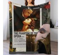 IZIWDORW The Phantom of the Opera - Manta de felpa acogedora para invierno, viajes, sofá, salón, hipoalergénica, tacto de terciopelo suave