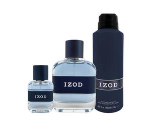 Izod blue gift set 100ml edt + 15ml edt + 200ml body spray
