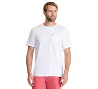 Izod Saltwater Soft Wash Pocket Crew T-Shirt Camiseta, Blanco Brillante, L para Hombre