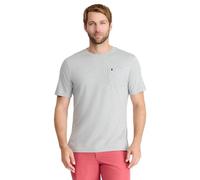 Izod Saltwater Soft Wash Pocket Crew T-Shirt Camiseta, Gris Brezo, L para Hombre