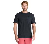 Izod Saltwater Soft Wash Pocket Crew T-Shirt Camiseta, Negro, L para Hombre