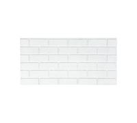 IZODEKOR Paneles de pared 3D con aspecto de ladrillo blanco, 1 pieza, revestimiento de pared de poliestireno para cocina, salón, dormitorio, balcón y terraza
