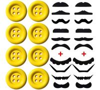 iZoeL Halloween Disfraz 8X Botones 38mm XL Amarillo Botón Disfraz Carnaval Accesorio Disfraces Ratón Halloween Carnaval Lema Fiesta Accesorios Disfraces