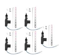 Izquierda Actuador Pestillo Actuador Cerradura Puerta Central Remota Eléctrica Universal Para Coche 2/5 Cables Bloqueo Eléctrico Alta Resistencia 12V Cerradura Puerta Coche(5Piece 2 Wire)