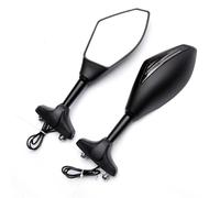 Izquierda Derecha Espejo Espejos Retrovisores Laterales con Intermitentes Integrados para Motocicletas para H&Onda para CBR1000RR, para CBR250R, para CBR300R Espejo Tráfico(Negro Mate)