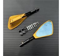 Izquierda Derecha Espejo Espejos Retrovisores Para Motocicleta Para H&onda XL1000V, XL700V, NT700V, XL125V, XR230, APE50, Con Estacionamiento Auxiliar Y Marcha Atrás. Espejo Tráfico(Oro)