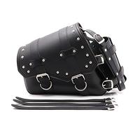 Izquierda Derecha PU Cuero Motocicleta Alforja Herramienta Lateral Equipaje Bolsas Alforjas para Kawasaki Bolsa de Equipaje Viaje para Motocicleta(Black Left Side)
