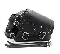 Izquierda Derecha PU Cuero Motocicleta Alforja Herramienta Lateral Equipaje Bolsas Alforjas para Kawasaki Bolsa de Equipaje Viaje para Motocicleta(Black Right Side)