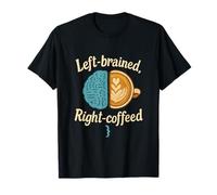 Izquierdo-Cerebro Derecho-Coffeed Programador Código de Café Arte Camiseta