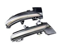 Izquierdo Derecho Espejo Lateral Luz Señal Giro Intermitentes LED Dinámicos Espejo Retrovisor Para Skoda Para Octavia Mk3 Para A7 5E 2013 2014 2015 2016 2017 2018 2019(Blue and yellow)