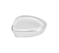 Izquierdo Y Derecho Tapa Del Espejo Retrovisor Para Fiat 500 500C Grande PUNTO 595 Para Abarth 695 2007-2023 Diseño Inspirado En Carreras Negro Brillante， Blanco， Cromo Carcasa(Chrome Left)