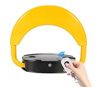 Izrielar 1 pieza de barrera plegable para aparcamiento con mando a distancia y 2 llaves, anticolisión 180°, IP67, control remoto de 20 m, capacidad de carga 4T, color amarillo