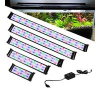 Izrielar Iluminación LED RGB para acuario, 36 W, foco regulable para plantas, 87 cm-110 cm, con soporte ajustable y temporizador
