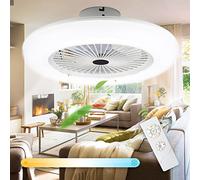 Izrielar Ventilador de Techo de 80W con Luz y Mando a Distancia, con Ventilador Velocidad del Viento Ajustable y Temperatura de Color, Temperaturas de Color, Temporizador Para Dormitorio Sala de Estar