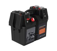 IZTOSS Caja de batería inteligente portátil, con voltímetro, puerto QC3.0+PD de 18 W, enchufe de cigarrillo, puerto Anderson, interruptor de circuito, para motor de tracción, RV y panel solar, batería