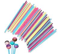 IZyufan 50 Piezas Palitos para Piruletas,Palitos de Papel para Piruletas,Palos Cake Pops,para Bodas,Cumpleaños,Fiestas Infantiles,Decoraciones de Regalo De San Valentín(Multicolor)