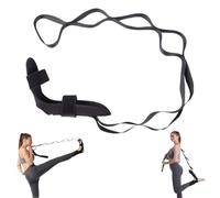 Izzila Stretching Strap with Loops and Detachable Foot,Calf & Foot Stretcher,Orthopedic Stretching Yoga Straps,for Yoga,Gymnastics,and Flexibility Training,Improves Flexibility for Back & Hip (Black)
