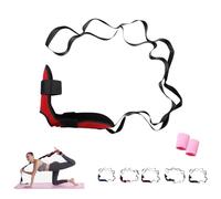 Izzila Stretching Strap with Loops and Detachable Foot, Foot & Calf Stretcher, Home Fascia Stretching Equipment for Yoga, Gymnastics and Flexibility Training, Improve Body Flexibility (Red)